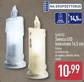 ALDI Świeca LED brokatowa 14,5 cm oferta