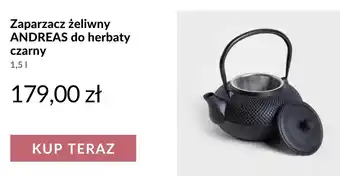 Zaparzacz żeliwny do herbaty czarny