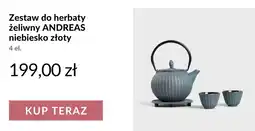 Homla Zestaw do herbaty żeliwny ANDREAS niebiesko złoty oferta
