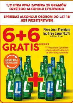 Polomarket Piwo Lech Premium lub Free Lager 0,0% oferta