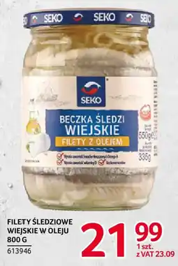Selgros Beczka Śledzi Wiejskie Filety z Olejem oferta