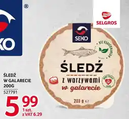Selgros Śledź z warzywami w galarecie oferta