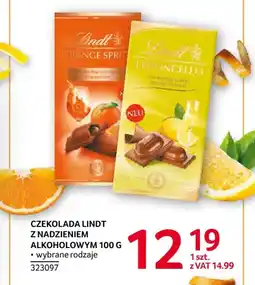 Selgros Czekolada Lindt z nadzieniem alkoholowym oferta