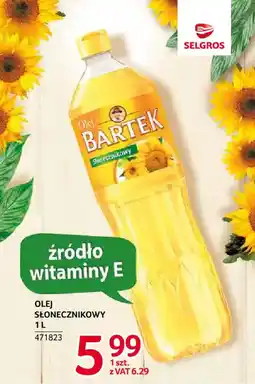 Selgros Olej Słonecznikowy Bartek oferta