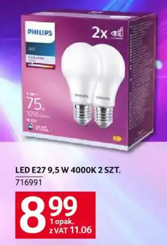 LED E27 9,5 W 4000K