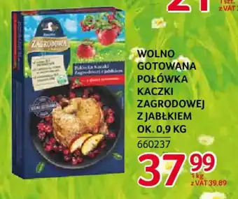 Wolno gotowana połówka kaczki zagrodowej z jabłkiem