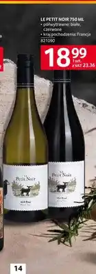Selgros Wino białe Le Petit Noir półwytrawne oferta