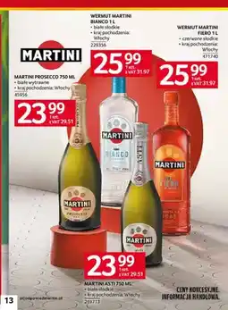 Selgros Wino białe Wermut Martini Bianco oferta