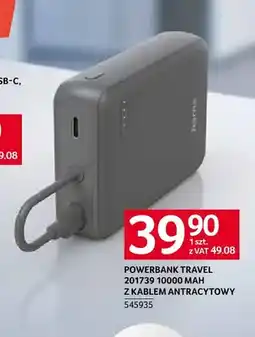 Selgros Powerbank Travel 201739 z kablem antracytowy Hama oferta