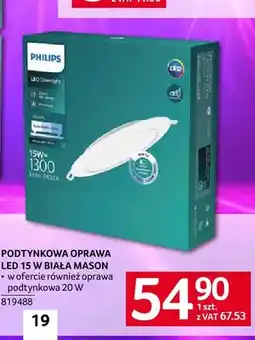 Selgros Podtynkowa oprawa LED biała Mason Philips oferta