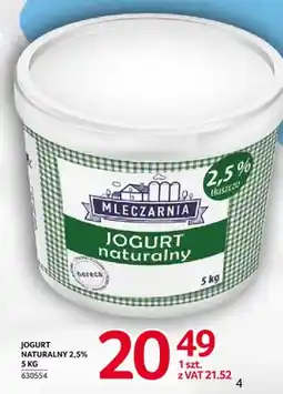 Selgros Jogurt naturalny Mleczarnia 2,5% oferta