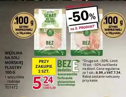 Selgros Wędlina na soli morskiej schab plastry Madej Wróbel oferta
