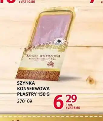 Selgros Szynka konserwowa plastry ZMB Białystok oferta