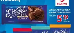 Selgros Czekolada gorzka klasyczna 64% E.Wedel oferta