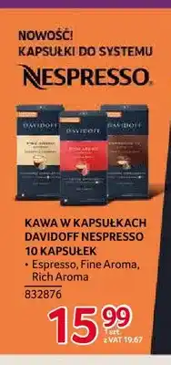 Selgros Kawa w kapsułkach Davidoff Nespresso Espresso oferta