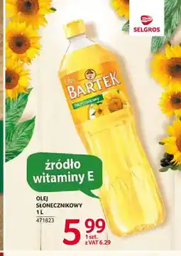 Selgros Olej słonecznikowy Bartek oferta