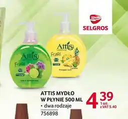 Selgros Mydło w płynie Attis Fruity Limonka oferta