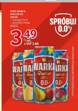 Selgros Piwo bezalkoholowe Warka Radler oferta