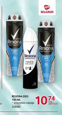 Selgros Dezodorant Rexona Men Cobalt Dry oferta