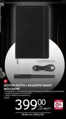 Selgros Zestaw notes + długopis smart Moleskine oferta