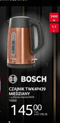 Selgros Czajnik TWK4P439 miedziany Bosch oferta