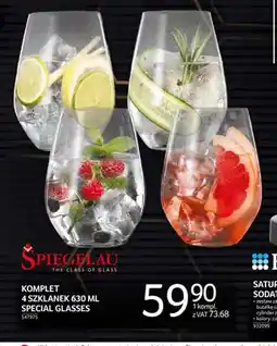 Selgros Komplet 4 szklanek 630 ml Special Glasses Spiegelau oferta