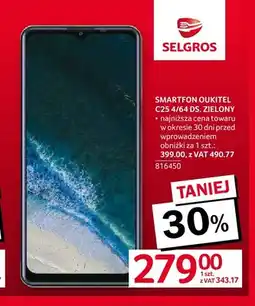 Selgros Smartfon Oukitel C25 4/64 DS. zielony oferta