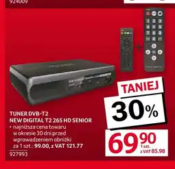 Selgros Tuner DVB-T2 T2 265 Hd Senior New Digital oferta