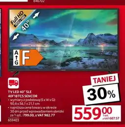 Selgros Telewizor LED 40'' Sle 40F18TCS Sencor oferta