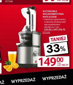 Selgros Wyciskarka wolnoobrotowa PJ475 Eldom oferta