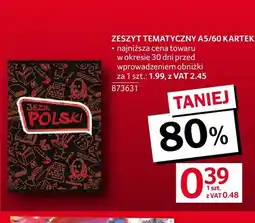 Selgros Zeszyt tematyczny A5/60 kartek oferta