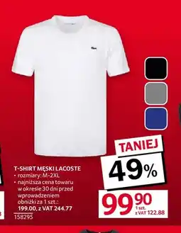 Selgros T-shirt męski Lacoste oferta