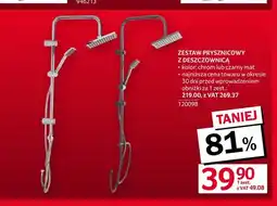 Selgros Zestaw prysznicowy z deszczownicą oferta