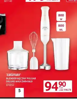 Selgros Blender ręczny Pulsar Deluxe Max ZHB4562I Zelmer oferta