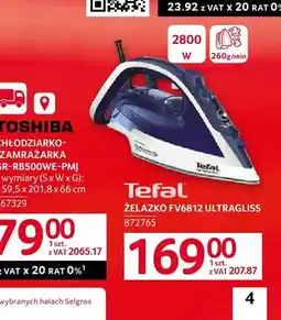 Selgros Żelazko FV6812 Ultragliss Tefal oferta