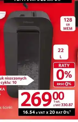 Selgros Niszczarka LX65 Fellowes oferta