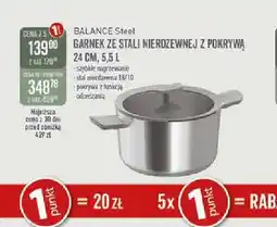 Selgros Garnek ze stali nierdzewnej z pokrywą Balance Steel 24 cm 5,5 l BergHOFF oferta