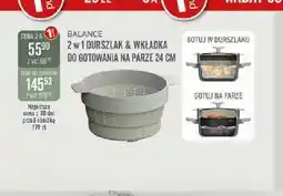 Selgros Durszlak i wkładka do gotowania na parze 2 w 1 Balance 24 cm BergHOFF oferta