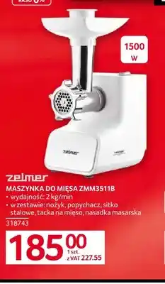 Selgros Maszynka do mięsa ZMM3511B Zelmer oferta