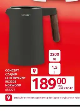 Selgros Czajnik elektryczny RK3305 Norwood Concept oferta