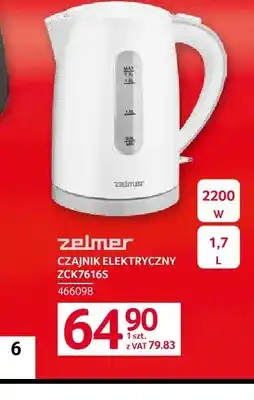Selgros Czajnik elektryczny ZCK7616S Zelmer oferta