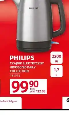 Selgros Czajnik elektryczny HD9350/90 Daily Collection Philips oferta