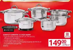 Selgros Komplet garnków 13 części Berry Ambition oferta