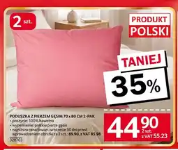 Selgros Poduszka z pierzem gęsim 70x80 cm 2-pak oferta