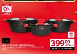 Selgros Komplet garnków 6 części Obsidian Zwieger oferta