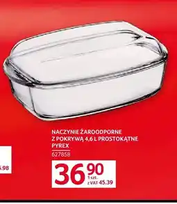 Selgros Naczynie żaroodporne z pokrywą 4,6 l prostokątne Pyrex oferta
