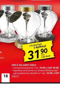 Selgros Znicz solarny serce oferta