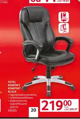 Selgros Fotel biurowy Komfort Black oferta