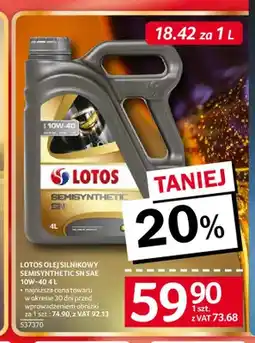 Selgros Olej silnikowy Semisynthetic Sn Sae 10W-40 Lotos oferta
