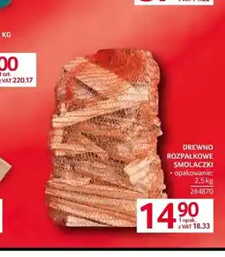 Selgros Drewno rozpałkowe smolaczki oferta